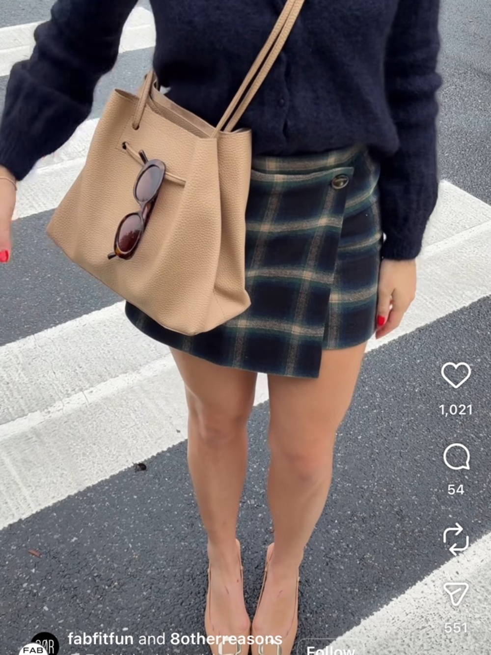 8 Other Reasons Beige Leather Tote Bag